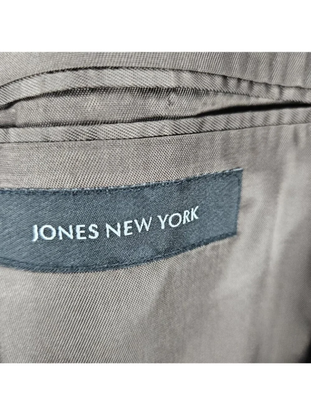 Jones New York Brown 100% Wool Full Suit 2 Piece Set 2 Button Notch 40L 35x30